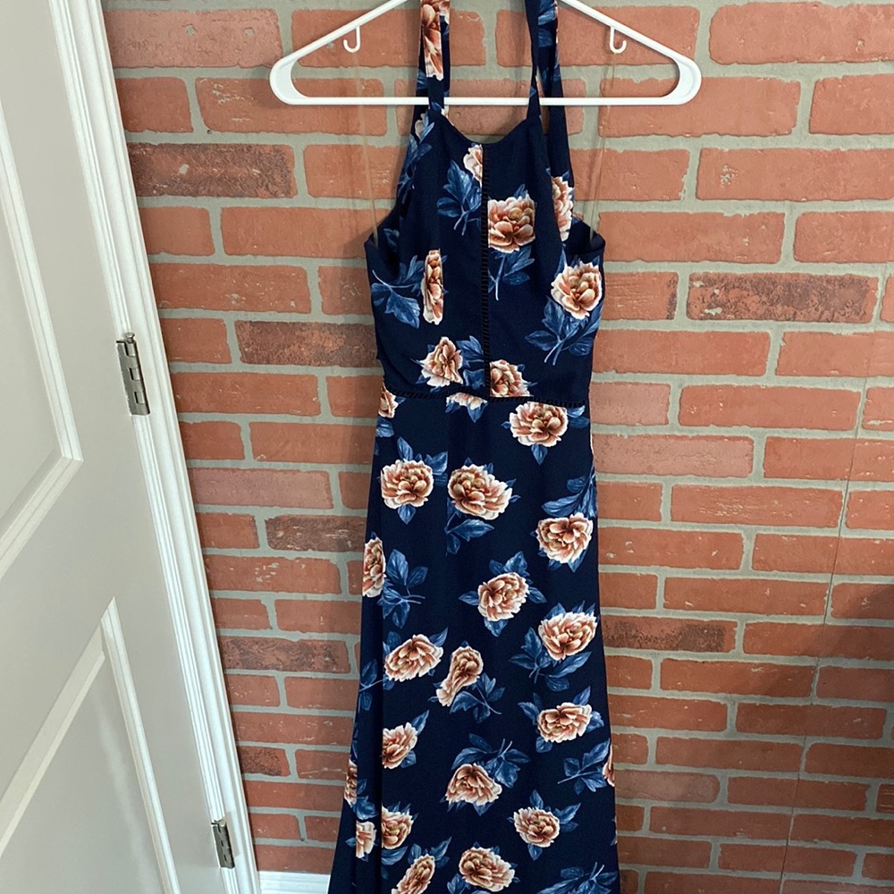 Beautiful blue long floral dress